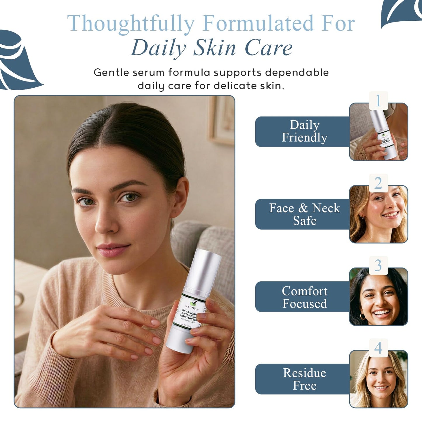 M.D. Blend Day & Night Face Moisturizer with Matrixyl 3000, Hydrating, 1 Oz