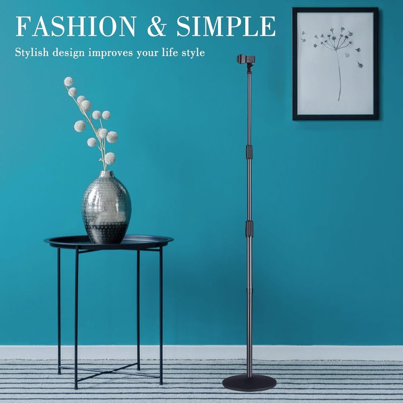 Hands-Free Hair Dryer Stand - 59in Adjustable Height, Metal Holder | 180° Rotatable for Women & Pets
