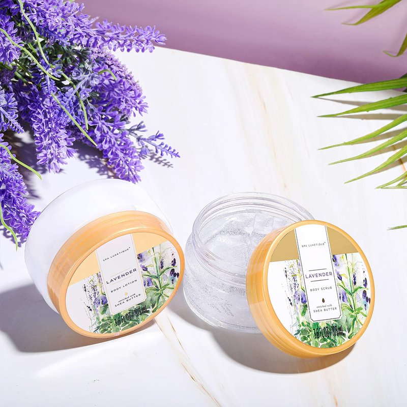 Spa Luxetique Gift Baskets for Women Lavender Spa Gifts for Women 12 Pcs Birthday Gifts for Women Gift Set for Her Mothers Day Gift for Mom