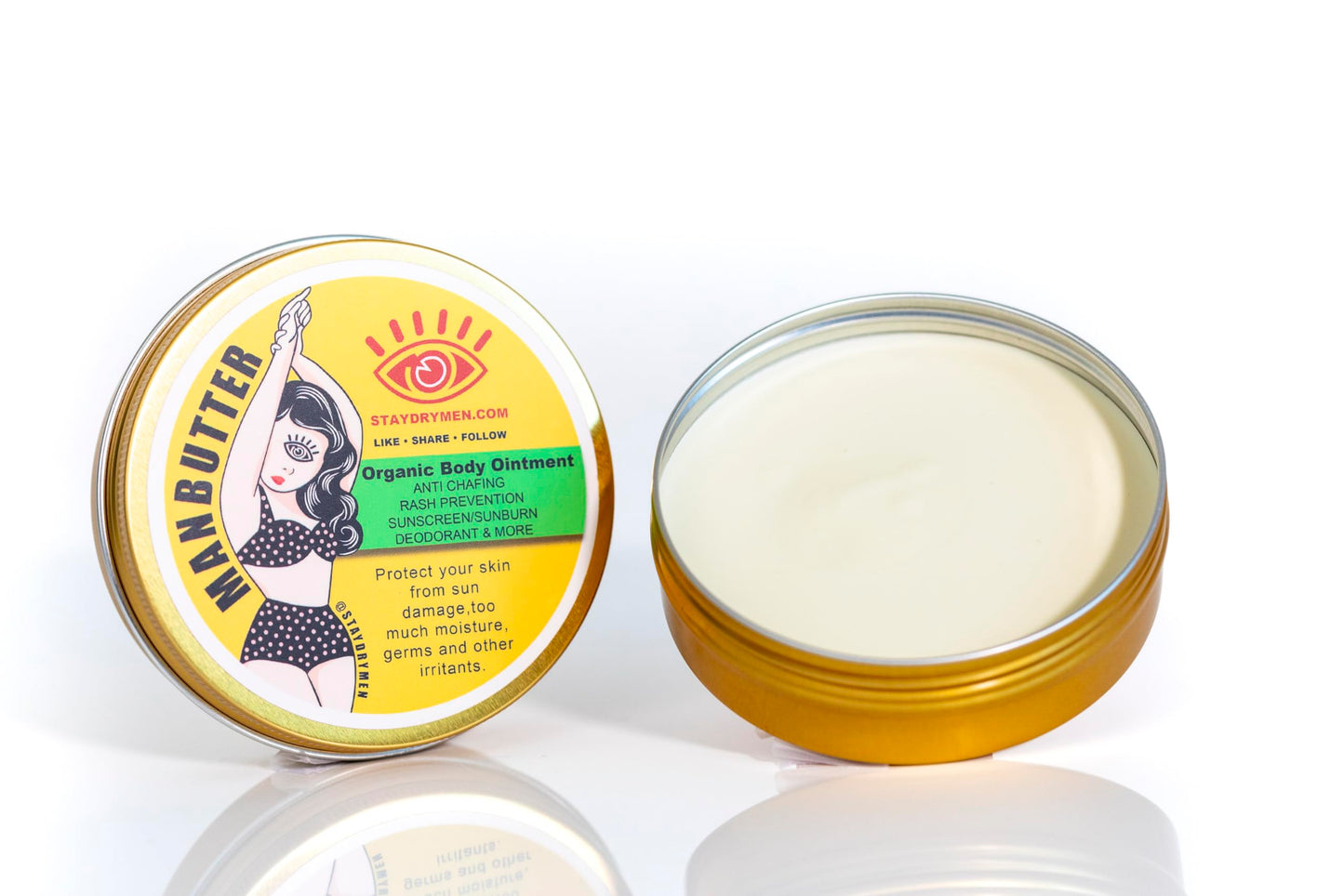 Drymen Products Manbutter Body Butter 4oz Full Skincare Healing Balm for Dry Skin Nourishing Moisturizer Natural Ingredients Soothing Relief