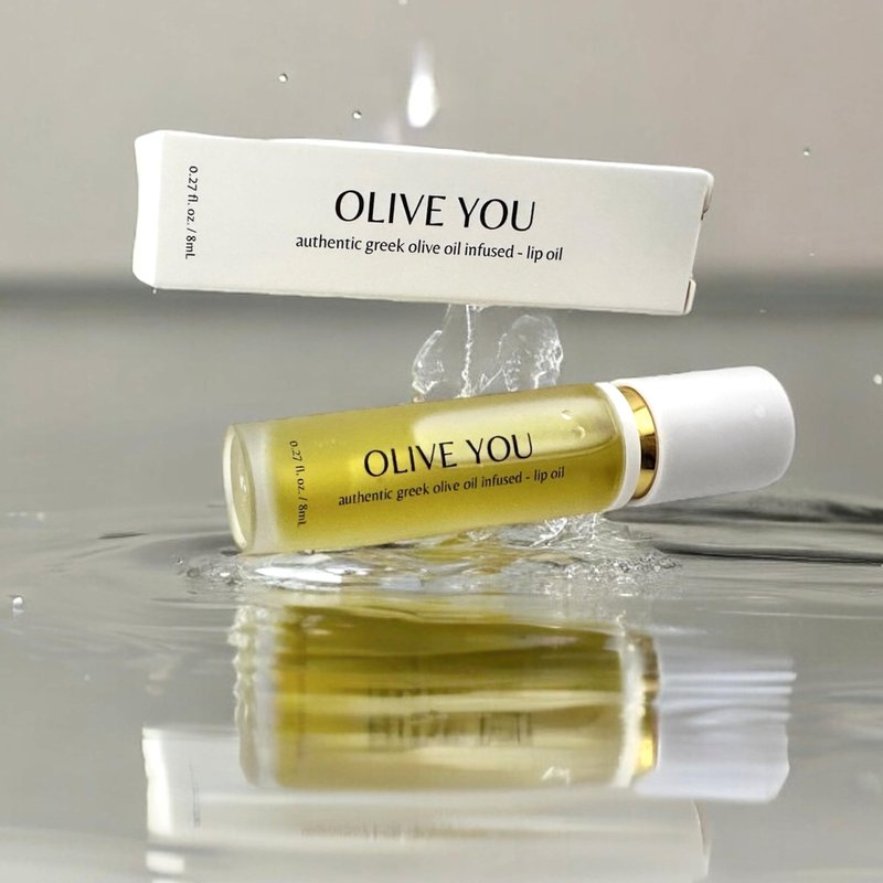 Olive You Lip Oil – Non-Sticky Hydrating Lip Oil with Greek Extra Virgin Olive Oil & Squalane – Vegan, Cruelty-Free, Paraben-Free, Luxury Gift