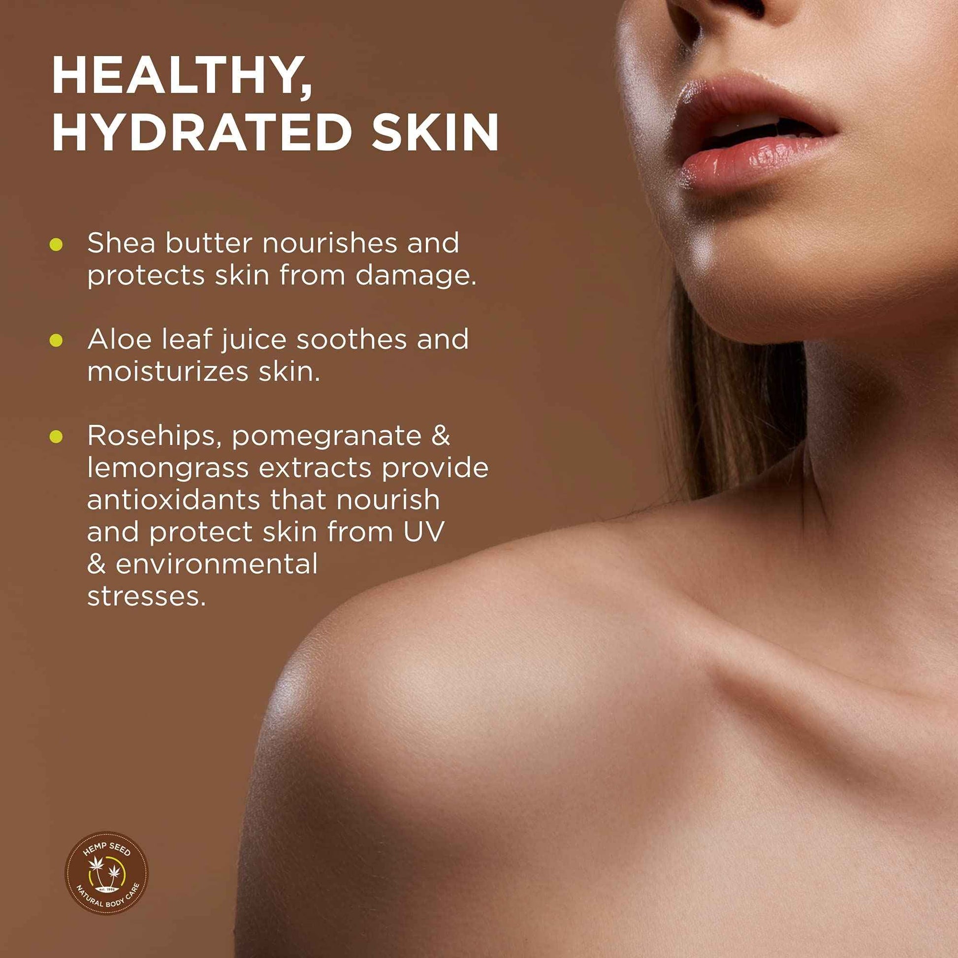 Hemp Seed Skin Butter, Sunsational - 8 oz. - Total Body Moisturizer - Hemp Seed Oil, Jojoba Oil, Shea Butter - Vegan & Cruelty Free