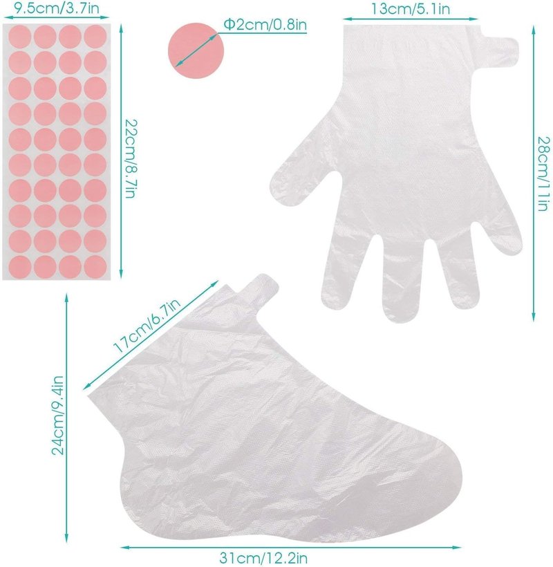 Paraffin Wax Bath Liners & Gloves - 200pcs Spa Mittens for Hands & Feet | Ideal for Wax Therapy