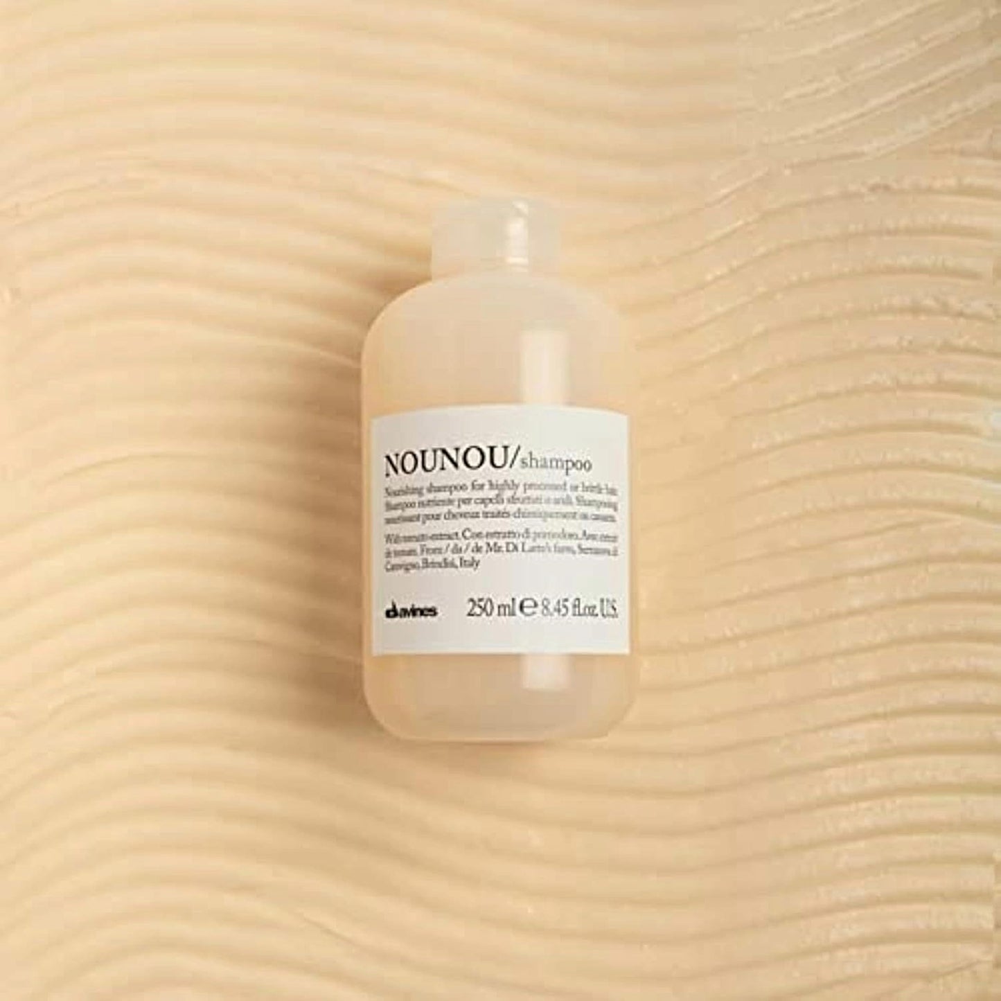 Davines NOUNOU Shampoo, Hydrating Gentle Cleansing Action for Highly-Processed, Chemically Treated, Dry, Damaged or Brittle Hair - Deep Nourishment Restores Softness with Tomato Extract, 8.45 Fl Oz