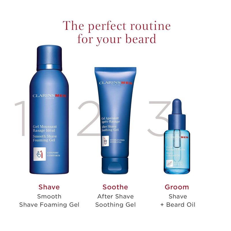 CLARINS Men After Shave Soothing Gel - Hydrating Formula for Irritation Relief | 2.5 Ounces