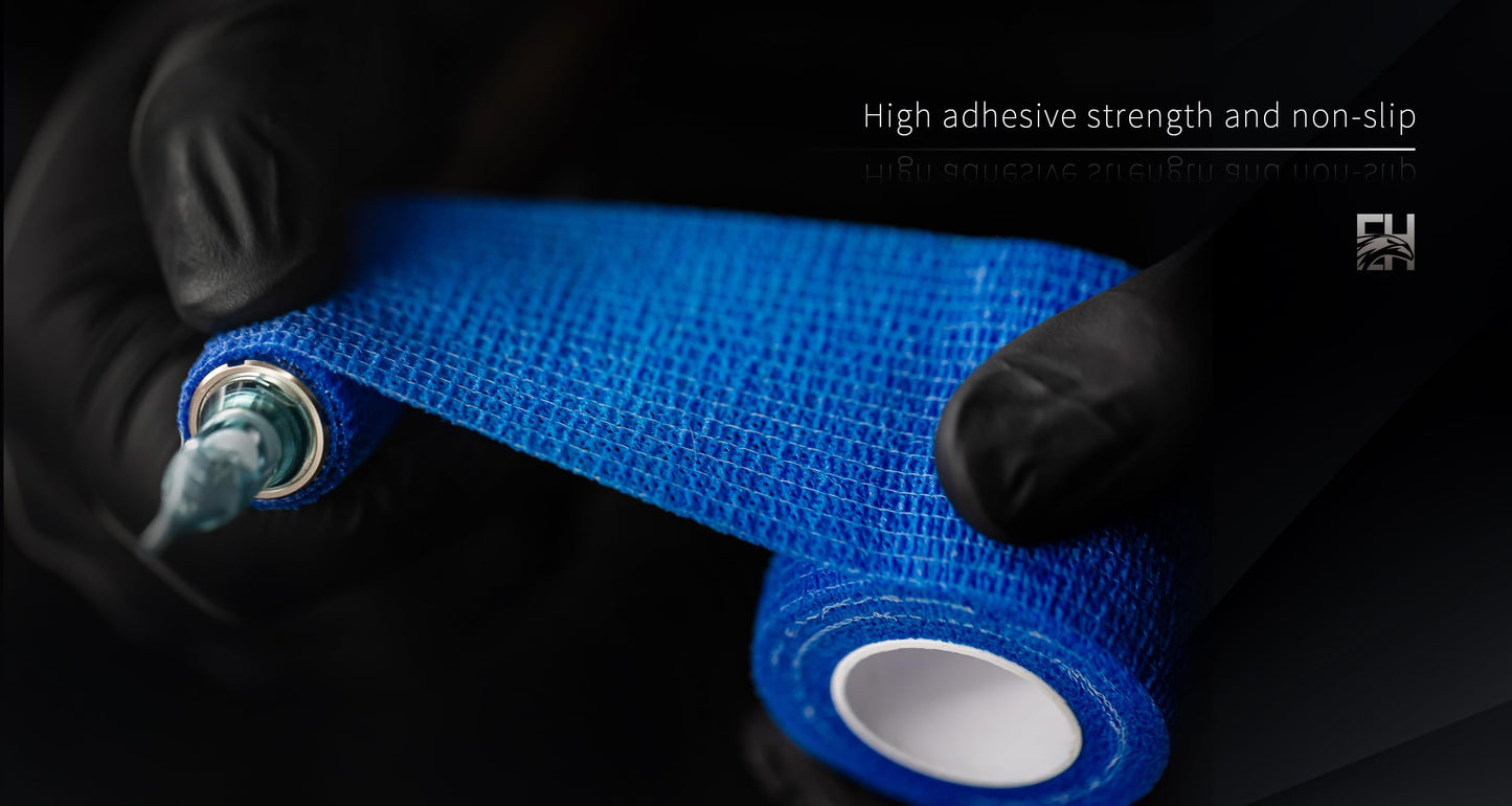 EH Tattoo Grip Tape 24Pcs Self-adhesive Bandage Cohesive Elastic Wrap for Tattoo Pen Machine Accessories