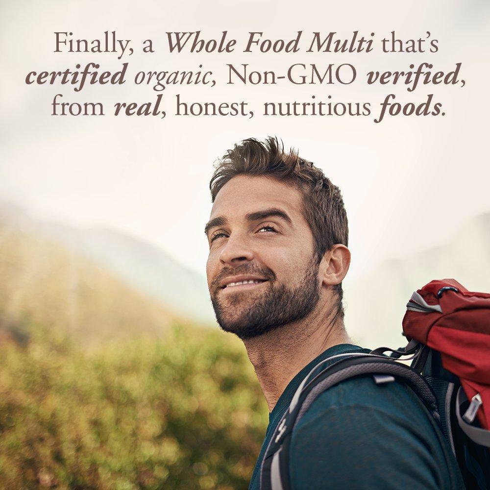 Garden of Life Organics Men's Multivitamin with Prostate Support, B12 & Vitamins – Vegan Daily Whole Food Multivitamin, Non-GMO, Certified Organic, 60 Tablets