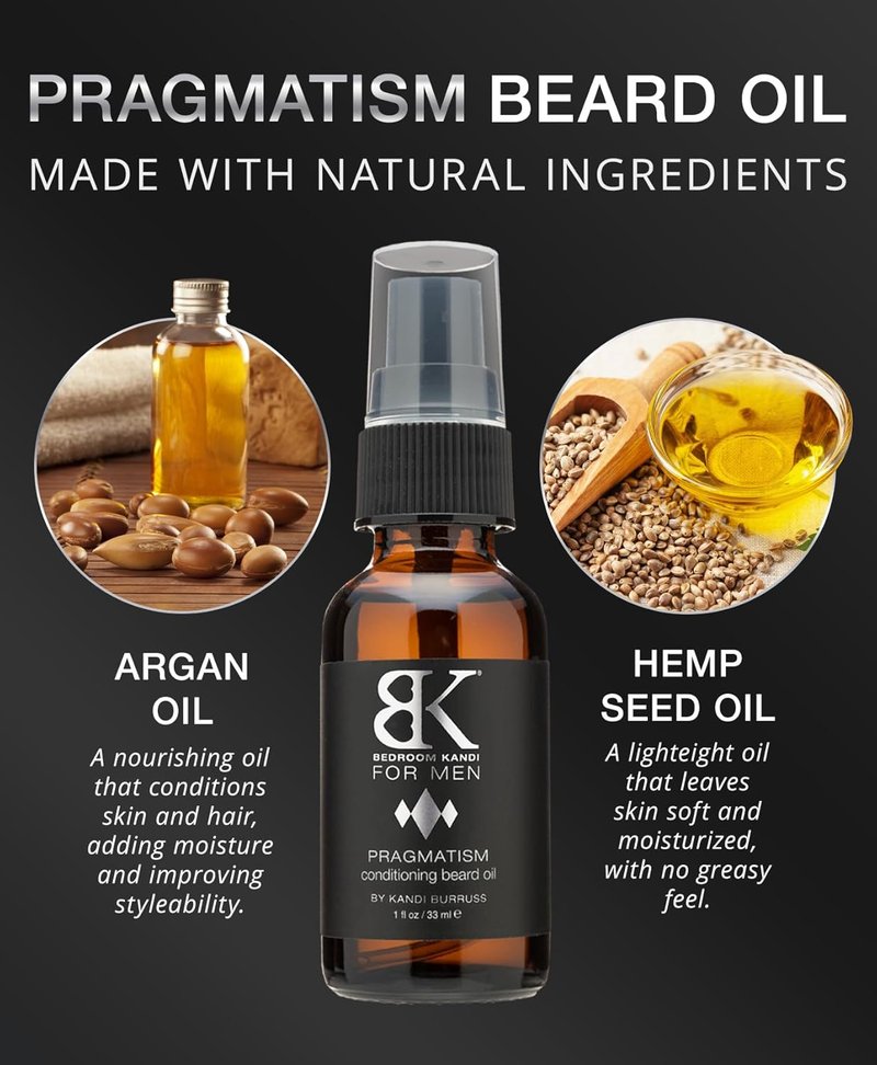 Beard Oil for Men - Ultra-Nourishing Argan & Hemp Conditioner - Soft, Smooth Finish | 1 Fl Oz - Warm Patchouli & Sandalwood