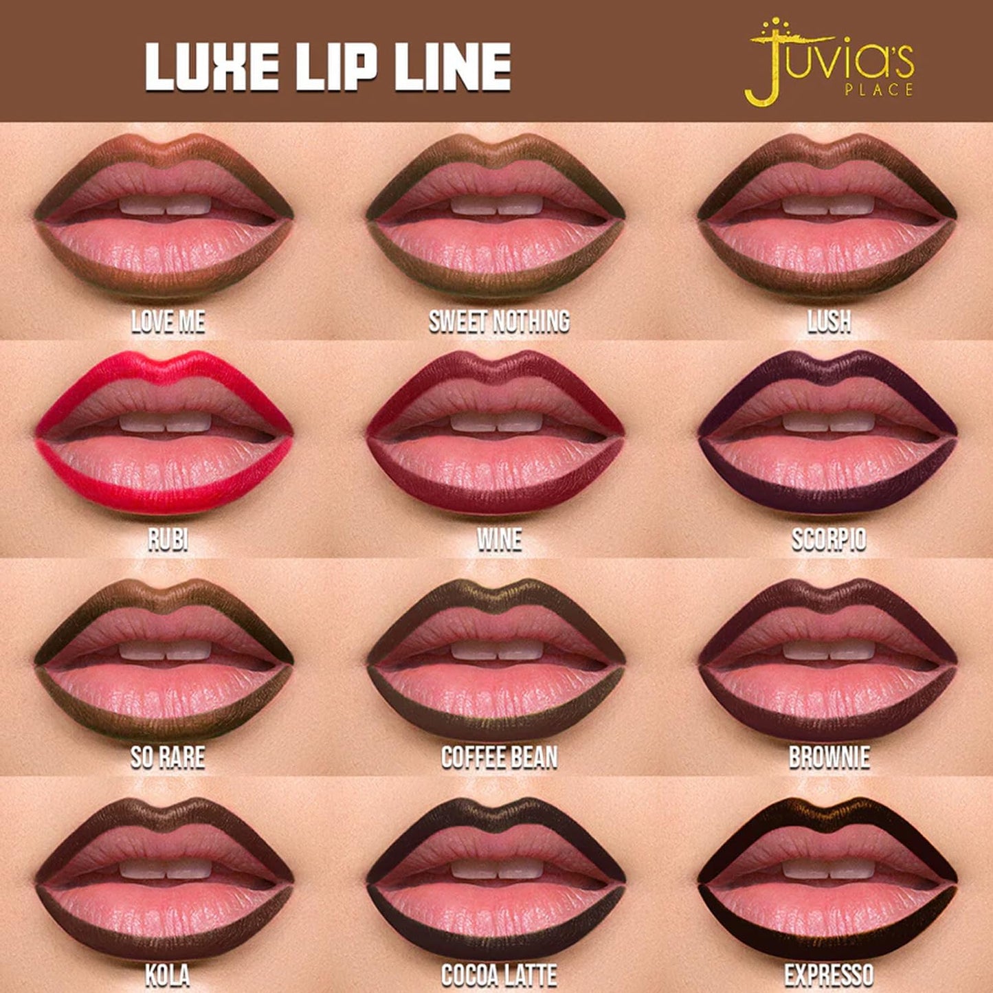 Juvia's Place Luxe Lip Liner - Wine | Long-Lasting Matte Finish Lip Pencil for Natural Beauty