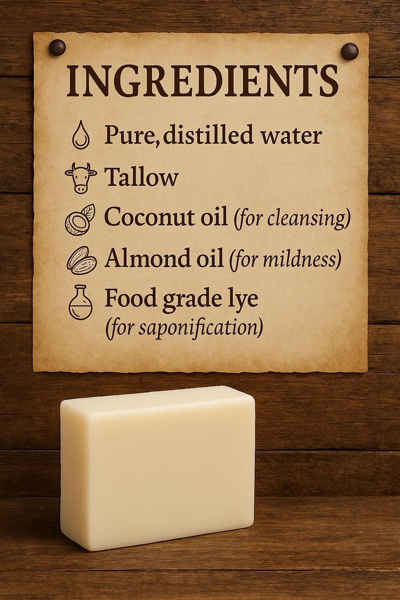 Old Fashioned Lye Soap Organic Natural Handmade Bar for Face and Body - 3 pack