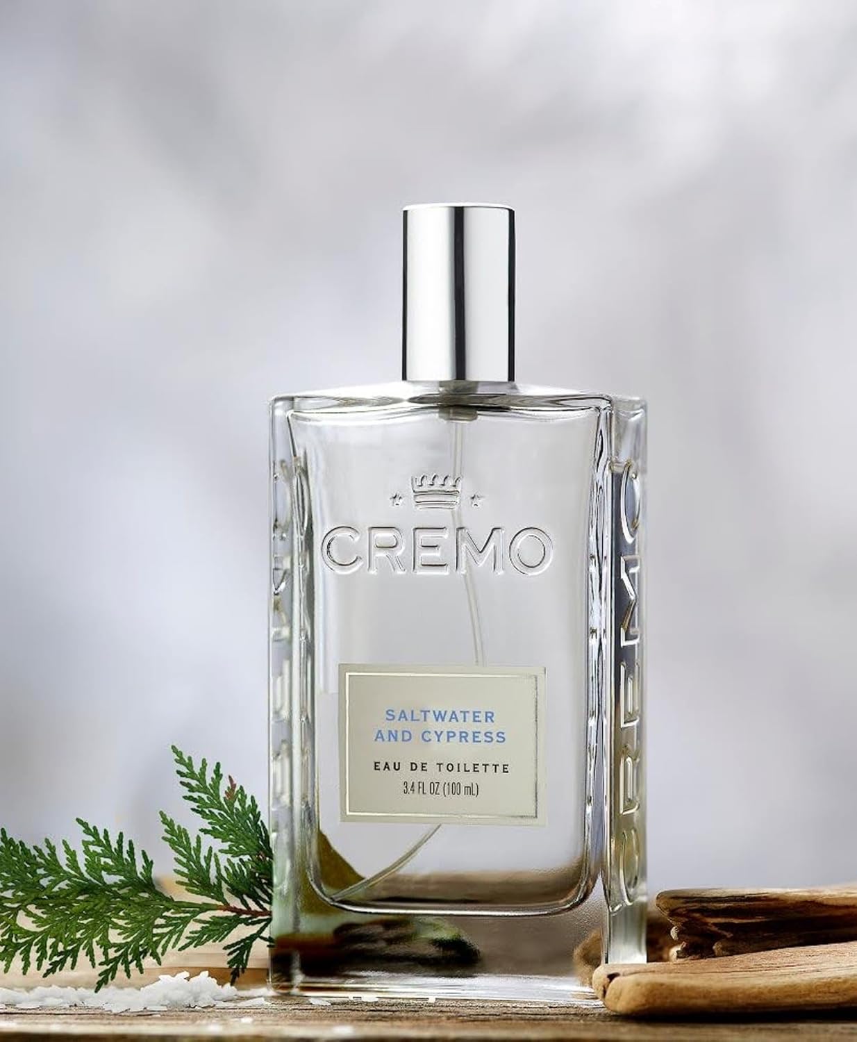 Cremo Saltwater Cypress Cologne Spray - Lively Sea Spray & Green Mango Blend | 3.4 Fl Oz
