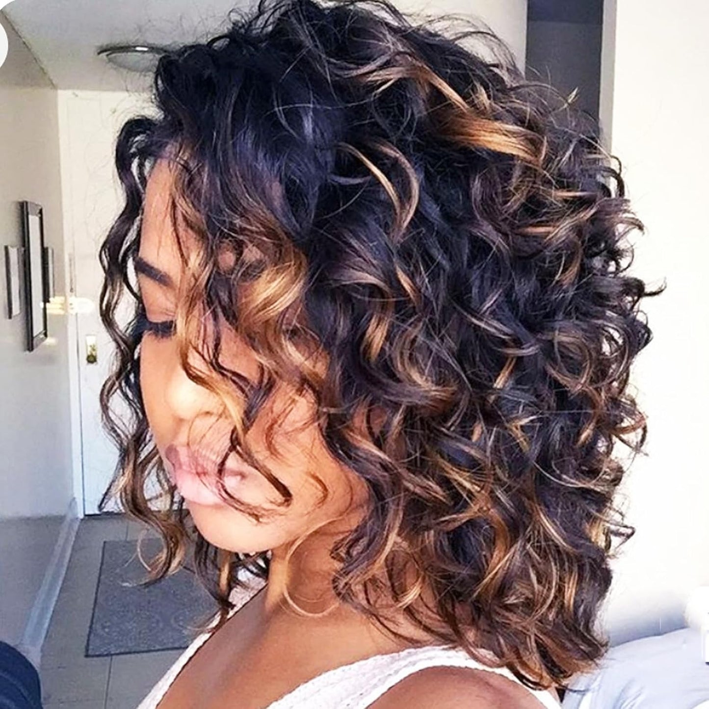 Brown Blonde Ocean Wave Crochet Hair - 14 Inch Deep Wave Synthetic Braids | 7 Packs T1/30/27