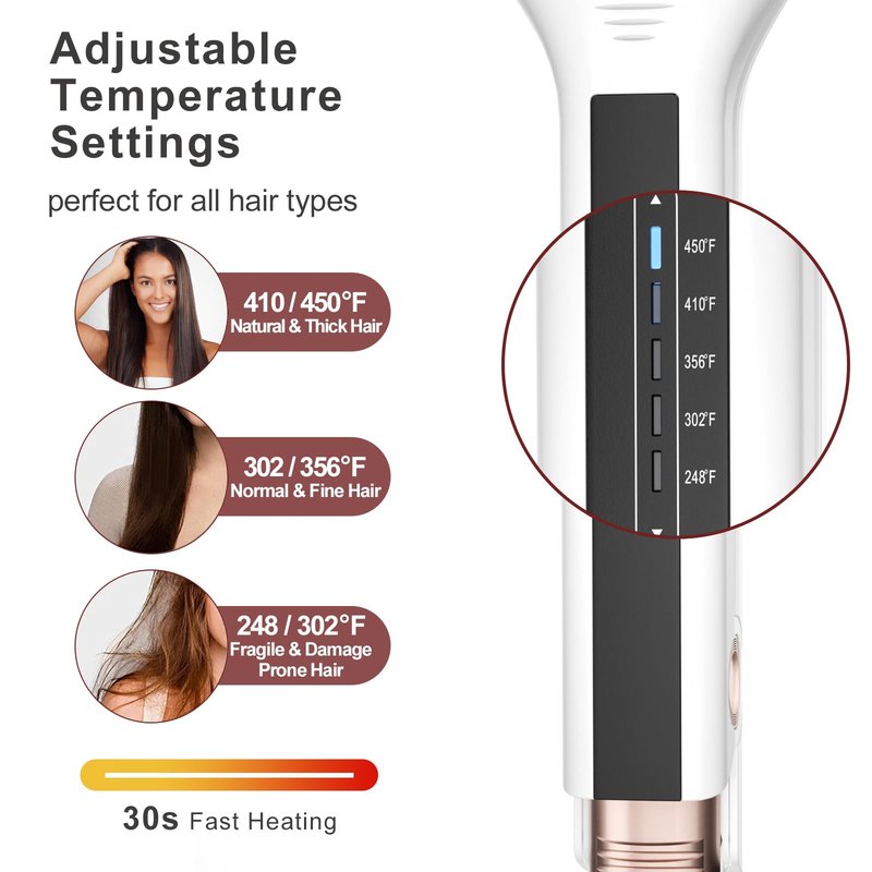K&K 2.25 Inch Flat Iron Hair Straightener, Professional Extra Wide Hair Straighteners for Therapy Keratin, 3D Floating Ceramic Tourmaline Coating Plate Irons for Thick Hair, Damage and Frizz