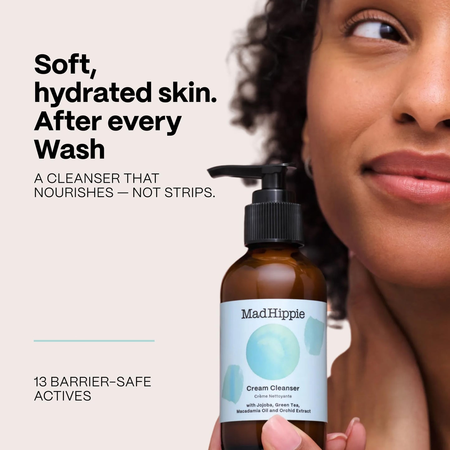 Mad Hippie Face Cream & Cream Cleanser Skin Care Set - Face Lotion for Women/Men with Niacinamide, Matrixyl Peptide Complex + Hydrating Facial Cleanser with Organic Jojoba Oil (2 Piece Set)