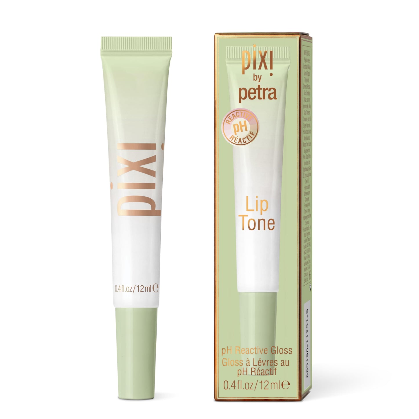 Pixi Beauty LipTone pH Reactive Lip Gloss in SnowPearl | Color Changing Tinted Lip Balm with Rosehip Oil & Shea Butter | Non-Sticky Mirror-Shine Finish | 0.4 fl oz