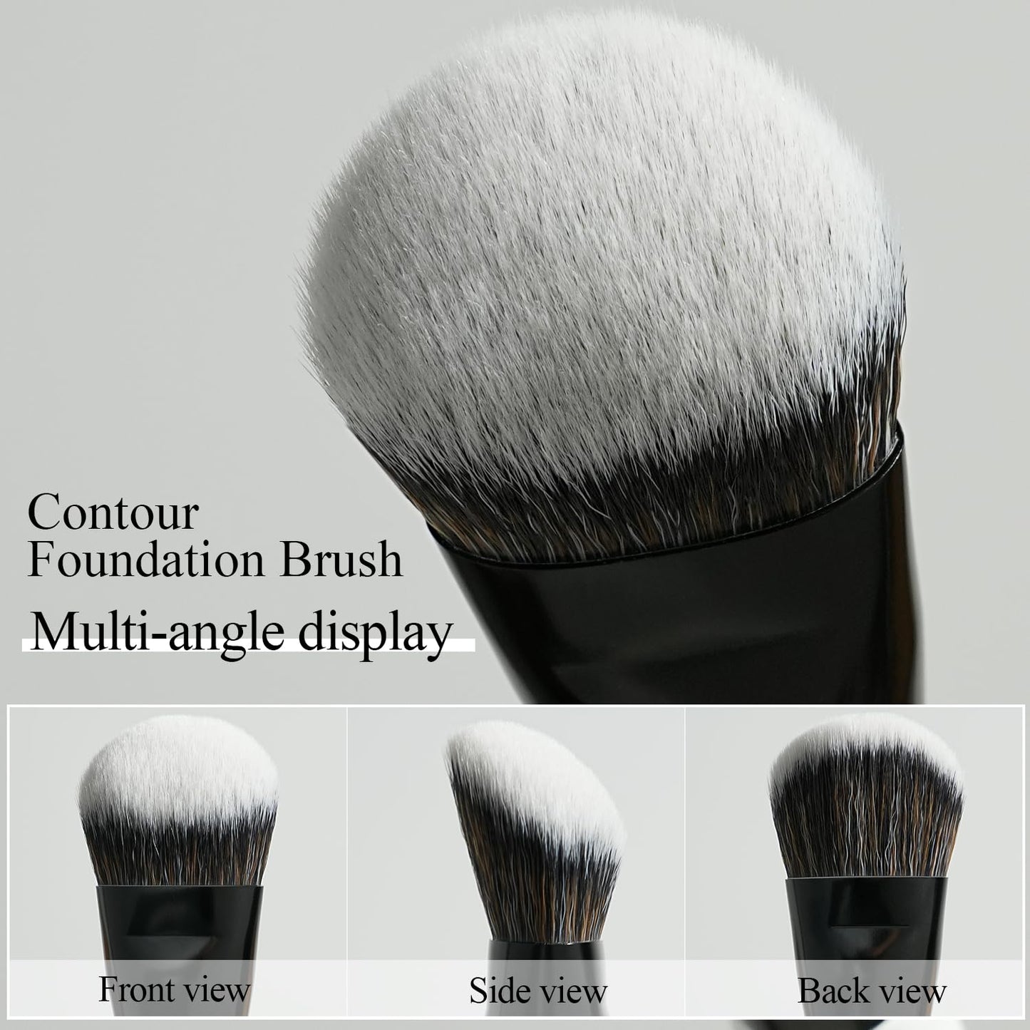 Double-Sided Makeup Brush Set - 12 Multi-Use Brushes for Contour, Foundation, Eyeshadow & More | Black & White Travel Kit