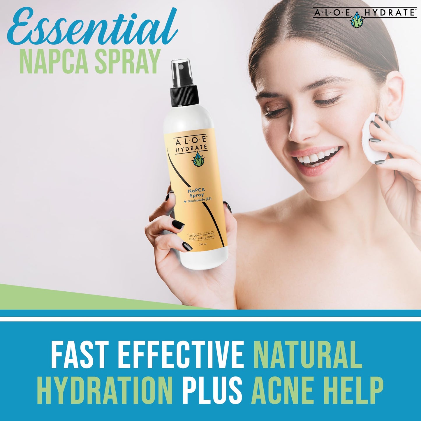 NaPCA Moisturizer Facial Mist & Body Spray. Sodium PCA & Aloe vera Mist Hydrating Face Spray – Lightweight Feel - Refresh, Sooth, Restore Skin Barrier for Dry, Sensitive, Acne Prone Skin(250ml)