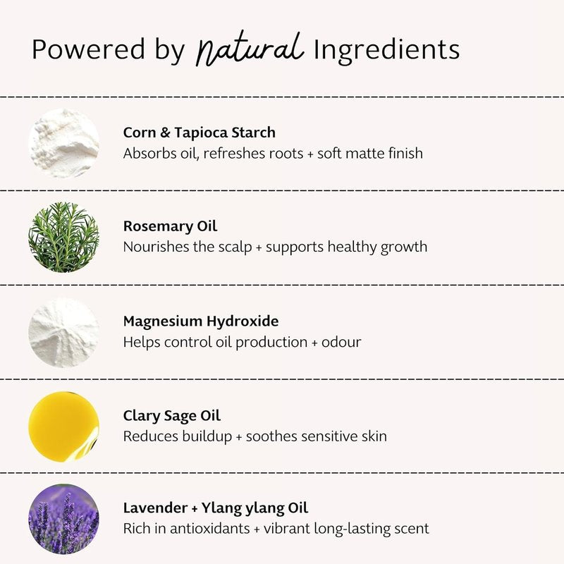 Natural Dry Shampoo Powder for Light Hair - Vegan, Talc-Free, Eco-Friendly | Lavender & Ylang Ylang | 2 Pack (2 x 1.23oz/35g)