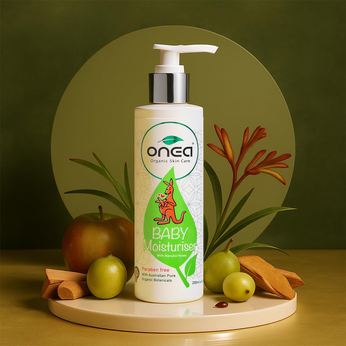 ONEA Baby Moisturizer - Natural Baby Lotion with Australian Manuka Honey, Vitamin E - Body Lotion to Relieve Irritation and Moisturize Skin - 6.8 oz