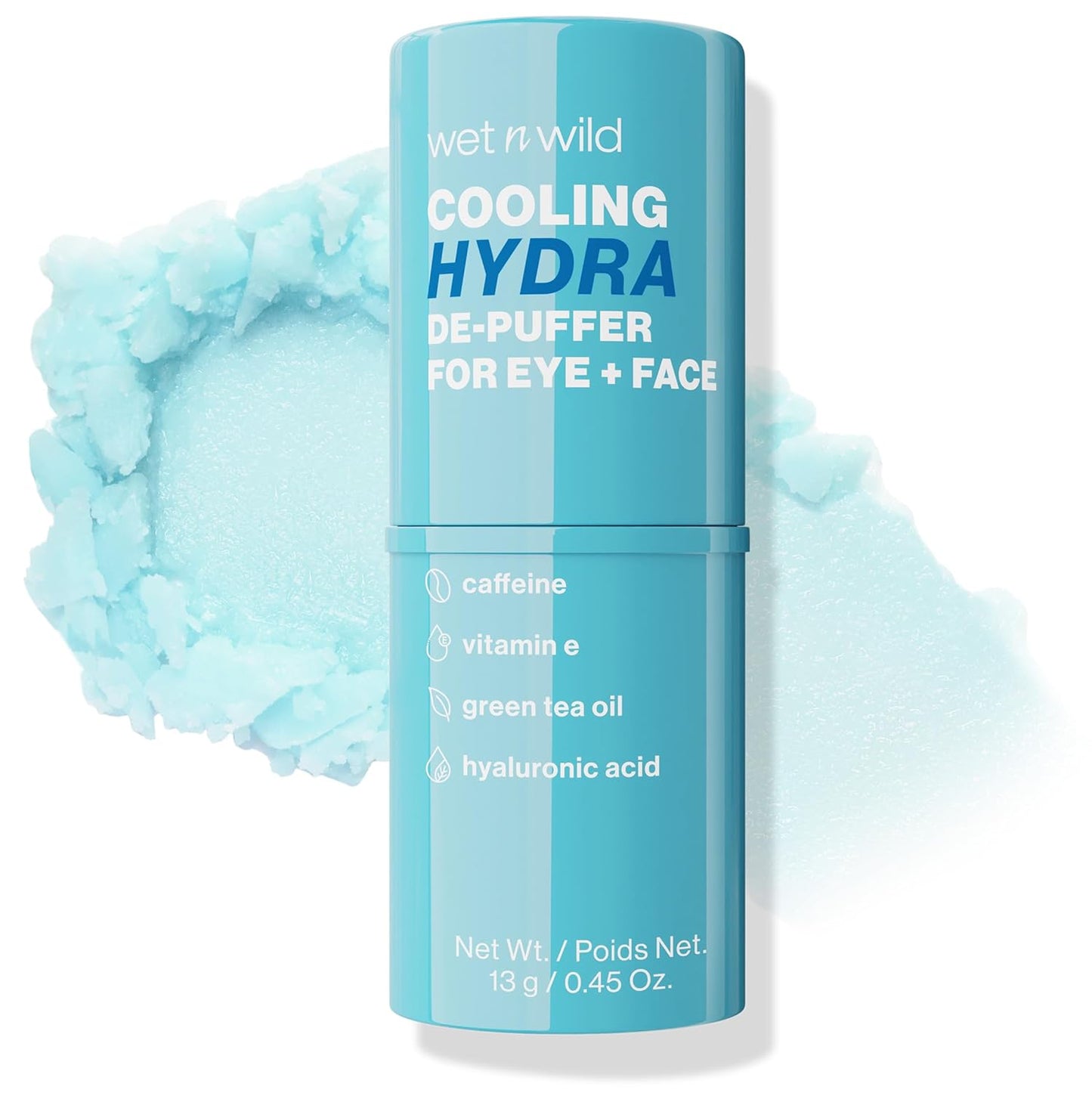 Cooling Hydra De-Puffer Face Primer Stick | Soothing Makeup with Vitamin E & Caffeine, Vegan, All Skin Types