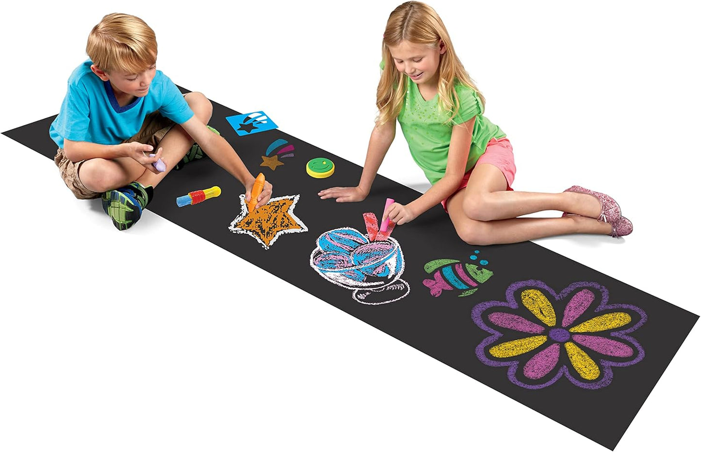 Indoor Outdoor Sidewalk Chalk Design Set - Vibrant Colors for Creative Fun