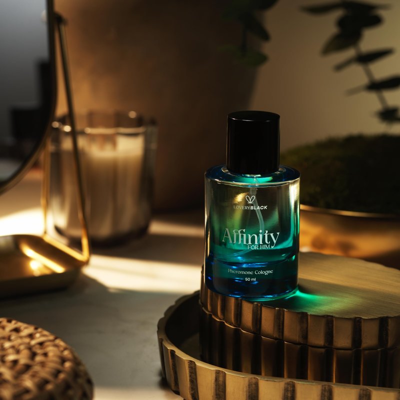 Affinity For Him Pheromone Cologne for Men – Enhance Attraction & Confidence – Masculine Earthy & Musky Scent with Amber, Patchouli, & Musk – Irresistible, Long-Lasting Fragrance - Gifts for Boyfriend