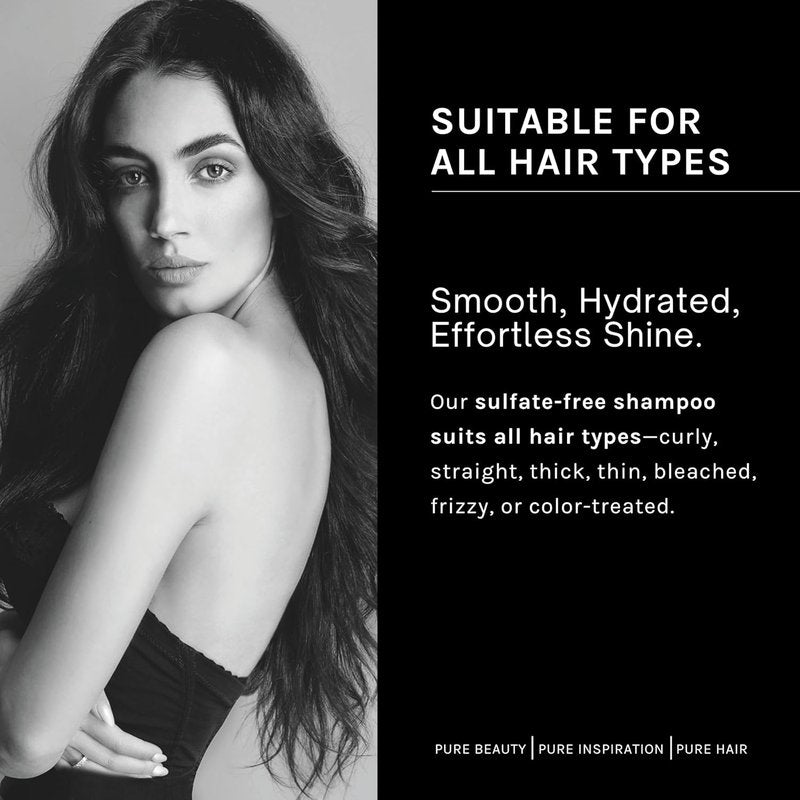 pH Pure Hair Repair Shampoo & Conditioner Set - Hydrating Hyaluronic Acid Formula | 13.52 oz + 6.67 oz