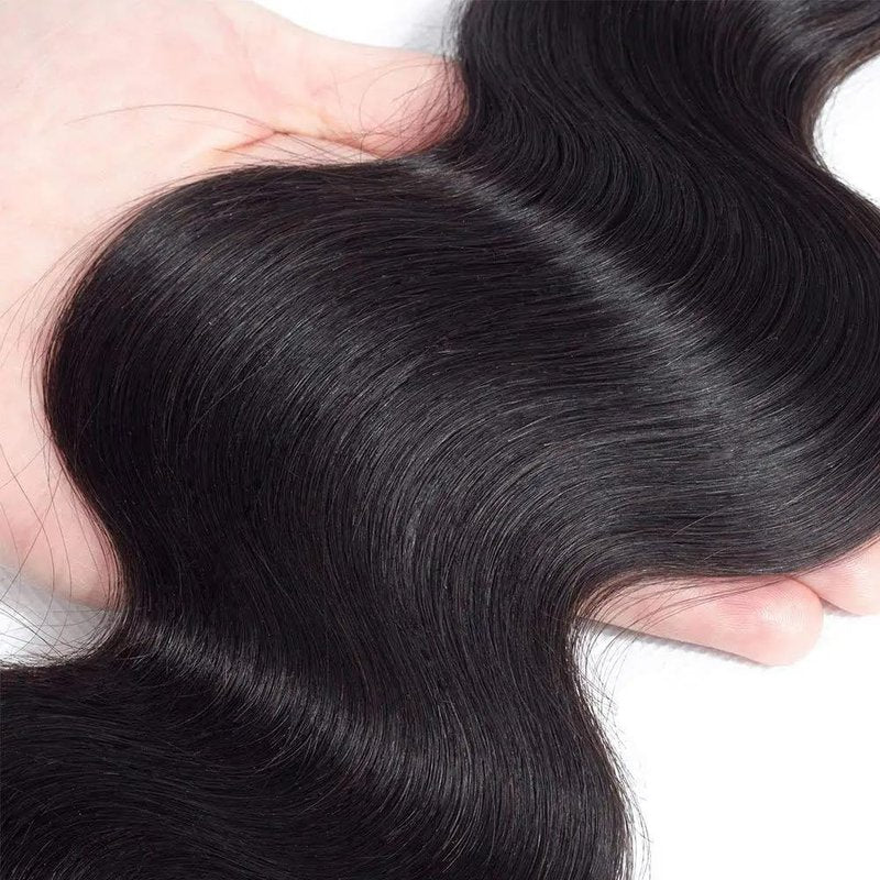 Body Wave Bundles Human Hair Silky Soft Natural Black 12 14 16 Inch Human Hair Bundles Soft And Healthy Double Weft Unprocessed Brazilian Remy Hair Extensions 300G