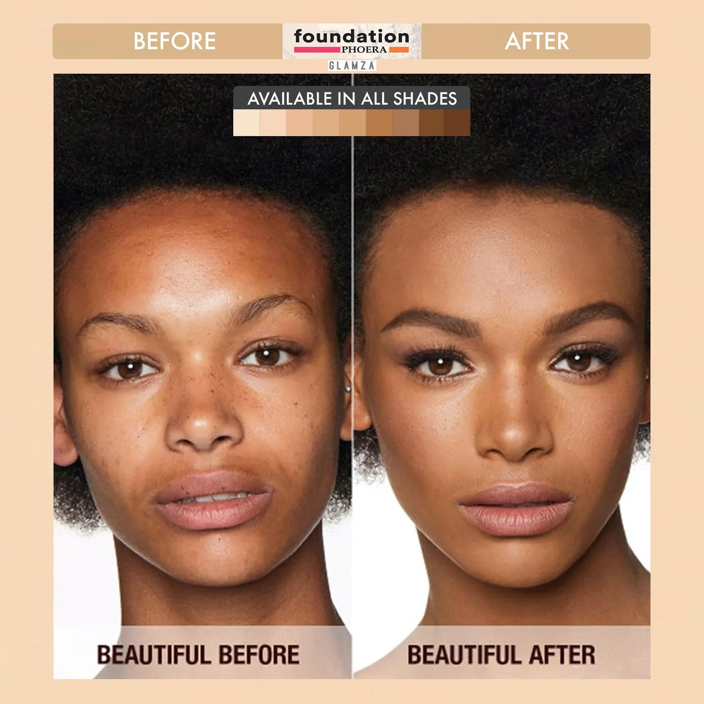 Phoera Foundation Set - Matte Cream Full Coverage Foundation Kit with Makeup Brush & 109 Mocha Shade | 30ml, 24hr Oil Control