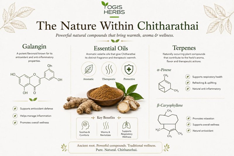 YOGIS HERBS Chitharathai Powder, Alpinia Officinarum (Lesser Galangal/Kulanjan) — Traditional Tamil & Ayurvedic Herb for Throat Comfort, Respiratory Wellness & Seasonal Support — 100% Pure