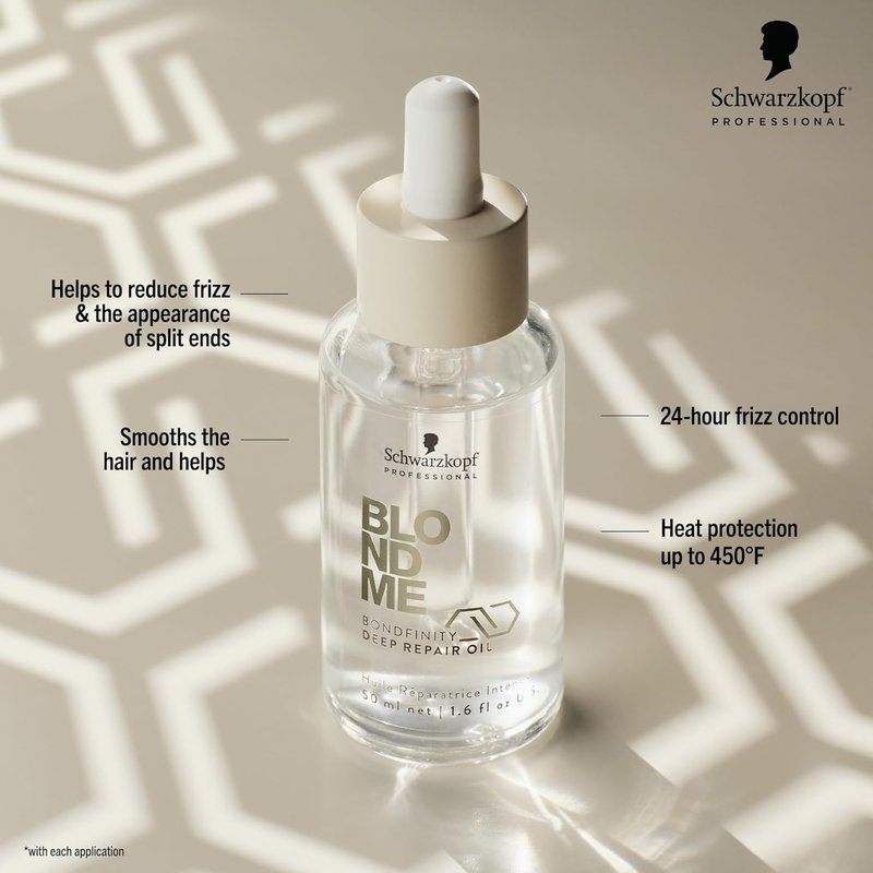 BlondMe Bondfinity Deep Repair Oil for Blonde Hair - Frizz Control & Heat Protection | 1.6 Fl Oz