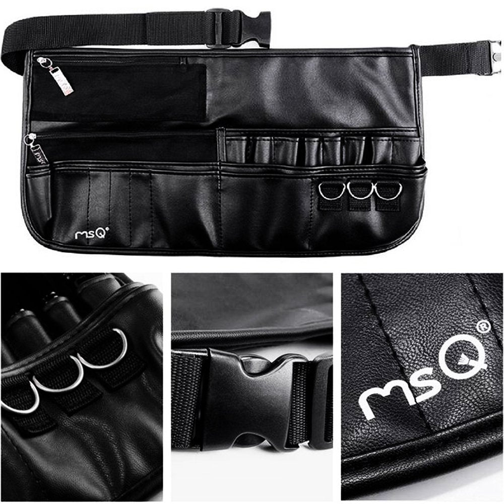 MSQ Makeup Brushes Set 29pcs Professional Cosmetics Brushes with Belt Waist Makeup Bag (Foundation, Powder, Creams, Liquids & Eye Brushes) for Women/Girls/Artists/Holiday gifts/travel