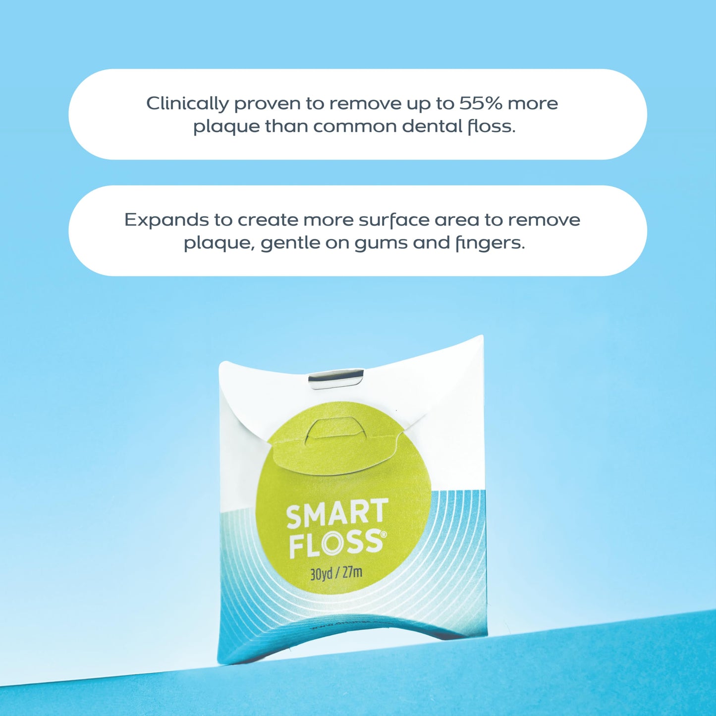 DrTung's Smart Floss - Natural Dental Floss, PTFE & PFAS Free, Gentle on Gums, Expands & Stretches, BPA Free - Cardamom Flavor(Pack of 6)