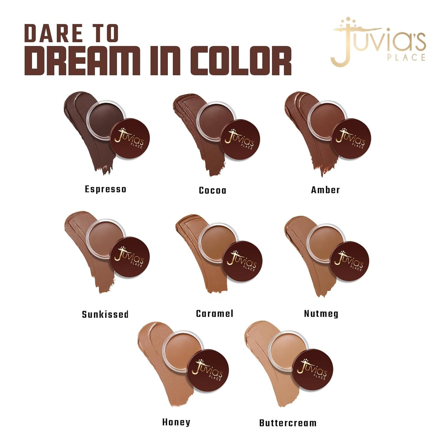 Juvia's Place Bronzed Cream Bronzer - Caramel | Buildable & Blendable Matte Contour for Sun-Kissed Glow