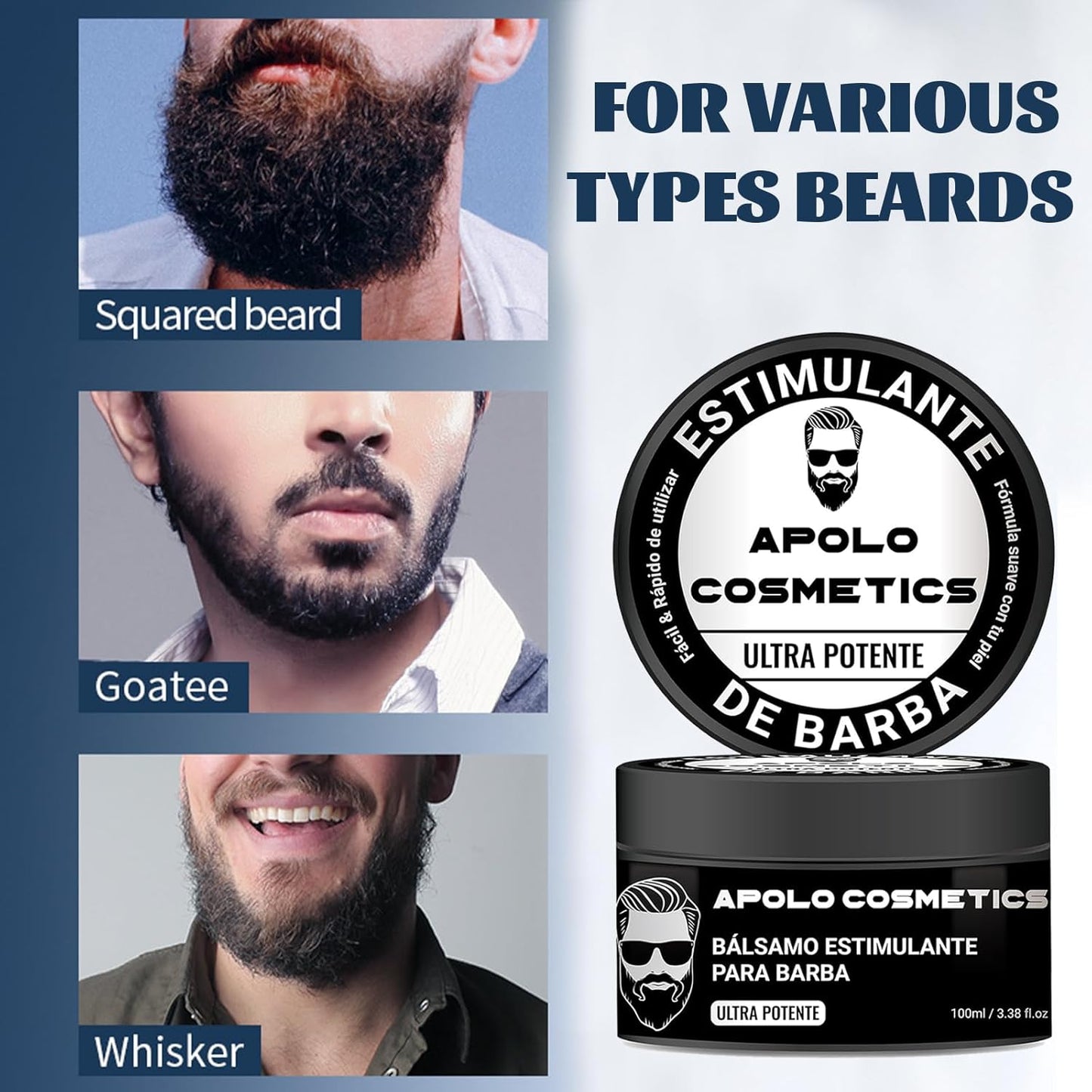 Beard Stimulating Balm - Ultra-Potent Growth Cream for Thicker, Fuller Beards | 3-Pack