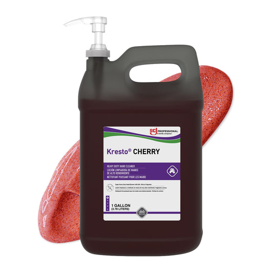SC Johnson Professional Kresto Cherry, Super Heavy Duty Hand Cleaner, 1 Gallon Pump Bottle, for Professional Use Only