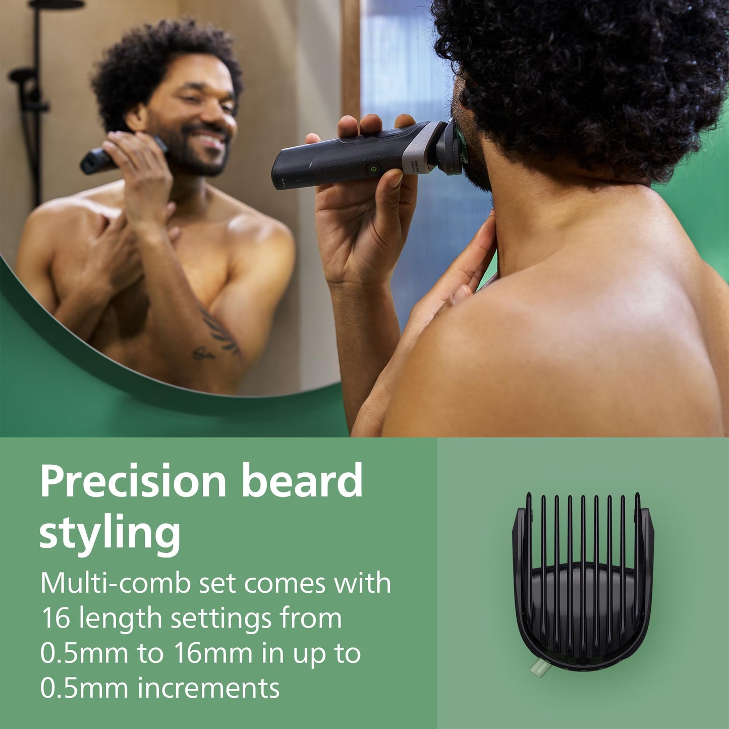 Philips Norelco All-in-One 18-Piece Trimmer 5000 Series - Shaver and Clipper for Face, Hair & Body, Self-sharpening Titanium Coated Blades, 16 Length Settings (0.5-16 mm), Wide Hair Clipper, MG5970/49