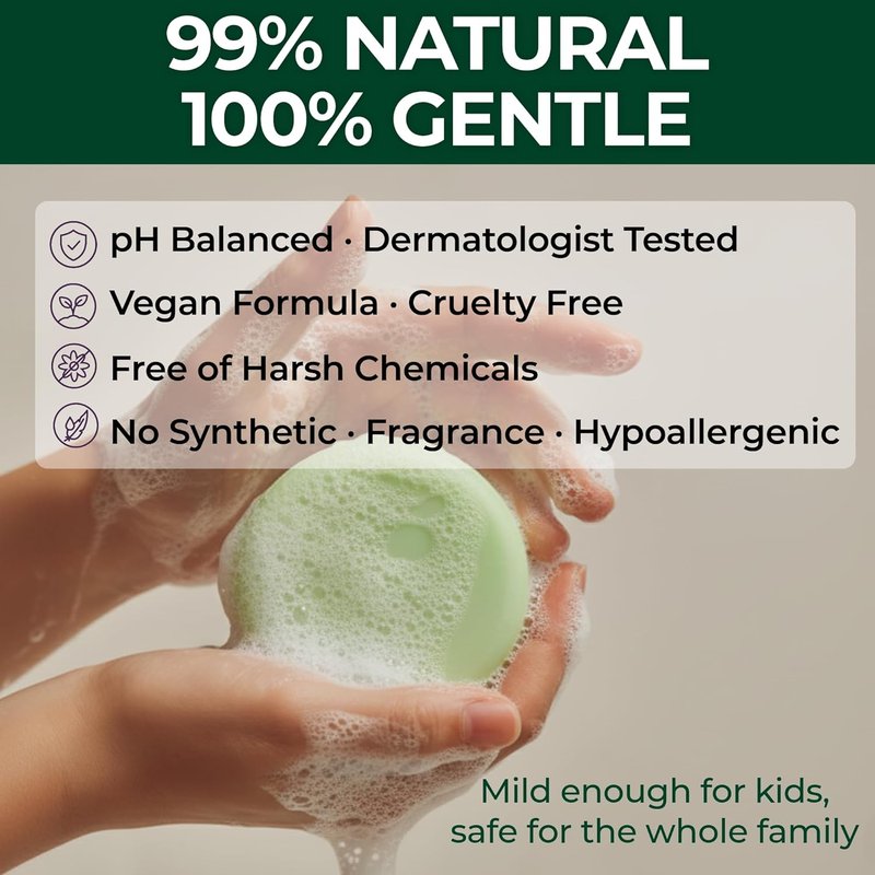 Charcoal & Black Bean Shampoo Bar - Volumizing Hair Care for Thinning Hair | Vegan Protein-Rich Formula (3.5oz)