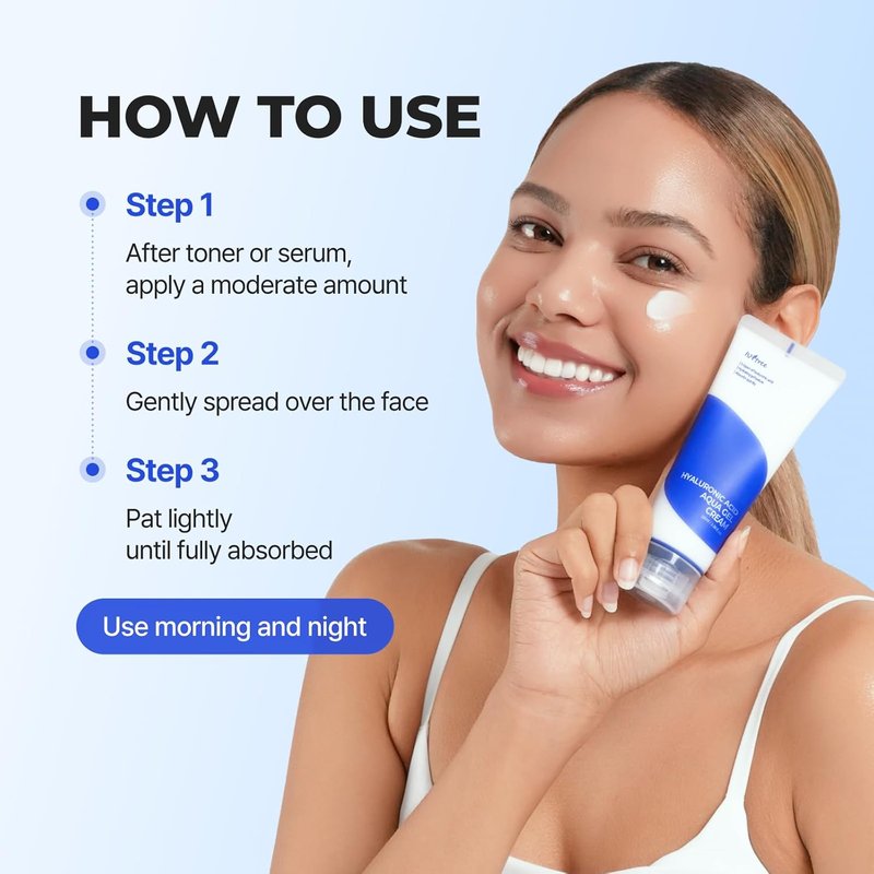 IsNtree Hyaluronic Acid Aqua Gel Cream - Lightweight Moisturizer for Oily to Combination Skin | 100ml, 3.38 fl oz