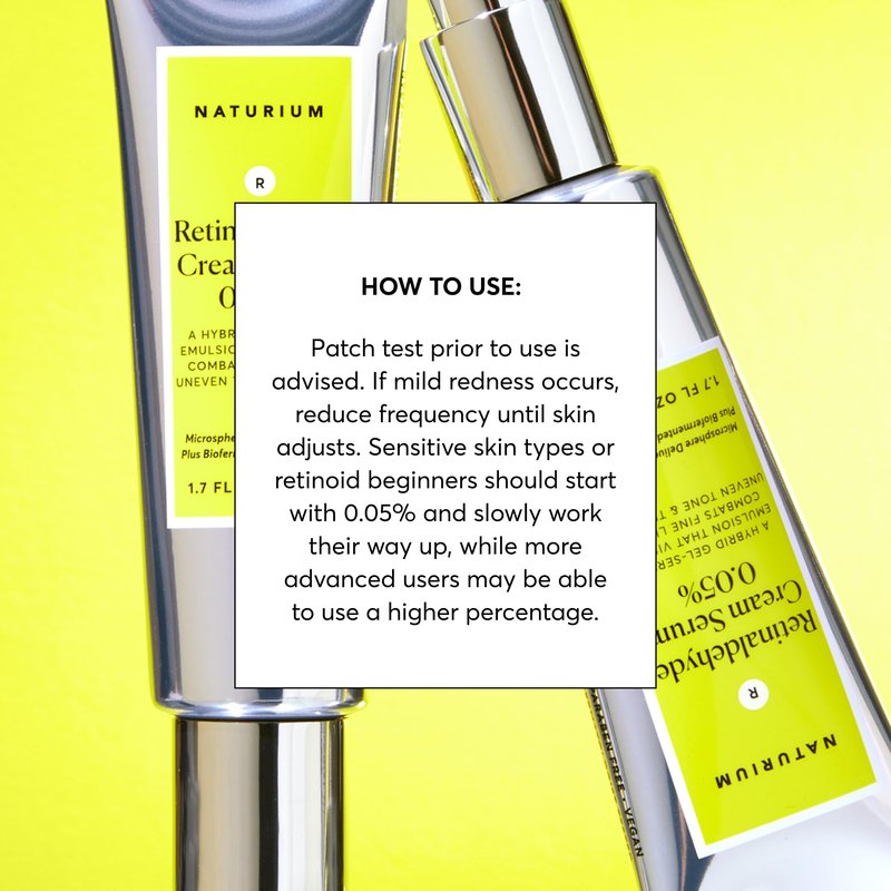 Naturium Retinaldehyde Cream Serum 0.10%, Advanced Anti-Aging & Smoothing Potent Face & Skin Care, 1.7 oz