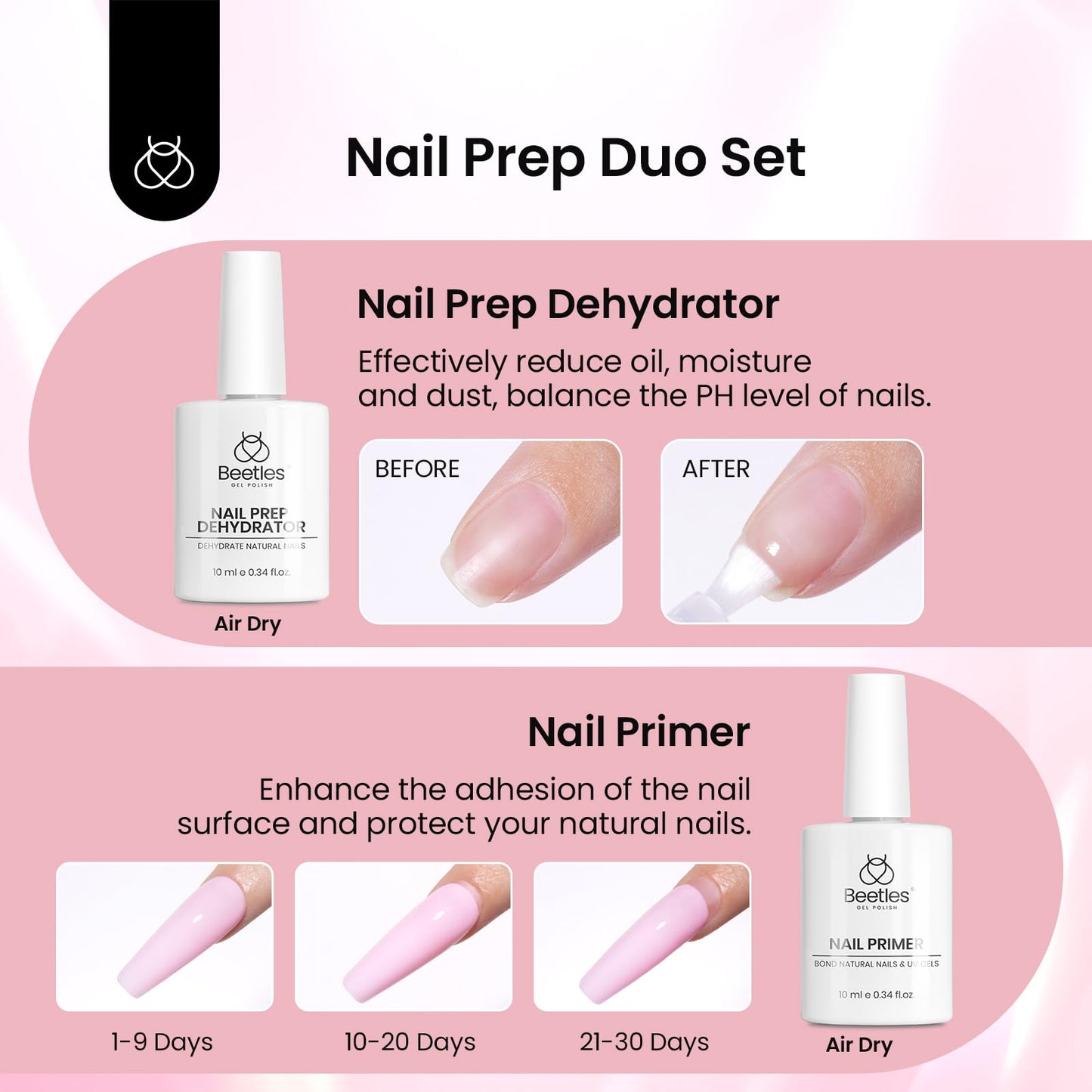 Beetles Gel Nail Kit Etch-X, Medium Square, 576pcs 12Size, with Nail Dehydrator and Primer, Solid Glue Mini Lamp, Half Matte Gel Nail Tips Acrylic Tips Easy DIY Extension Set Gift for Women