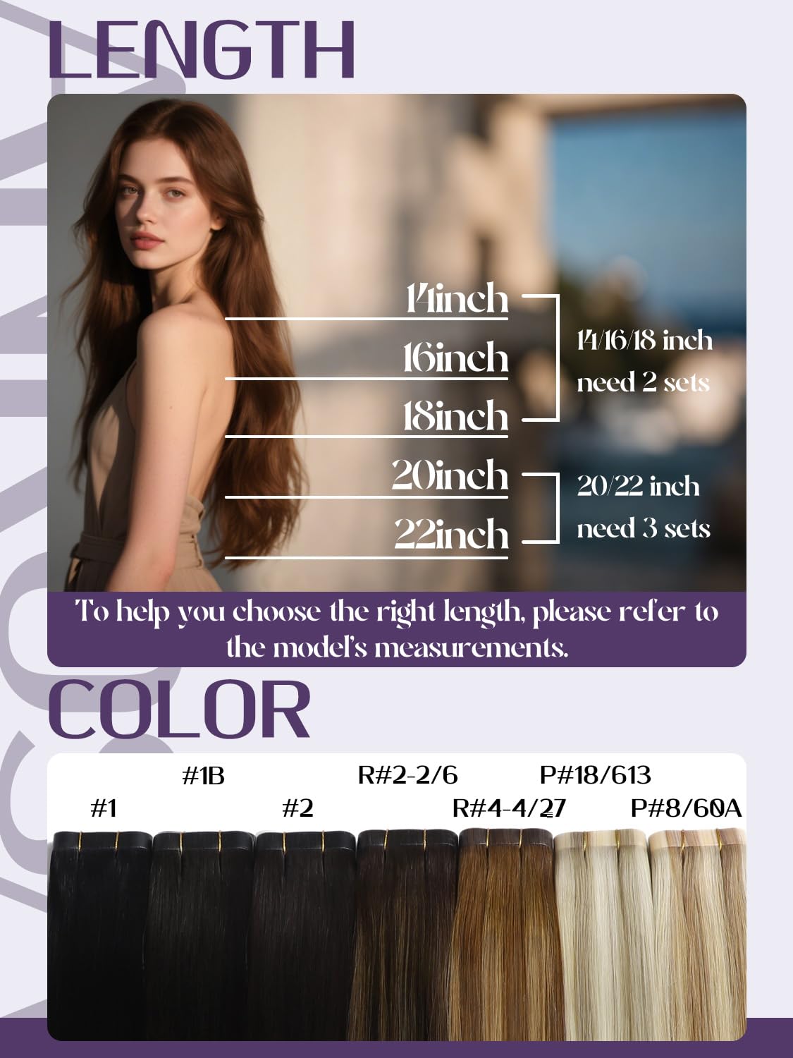 Anrosa 16 Inch Long Weft Tape in Hair Extensions Human Hair Invisible Silky Wide Tape in Extensions for Women Light Brown with Platinum Blonde Color 50G