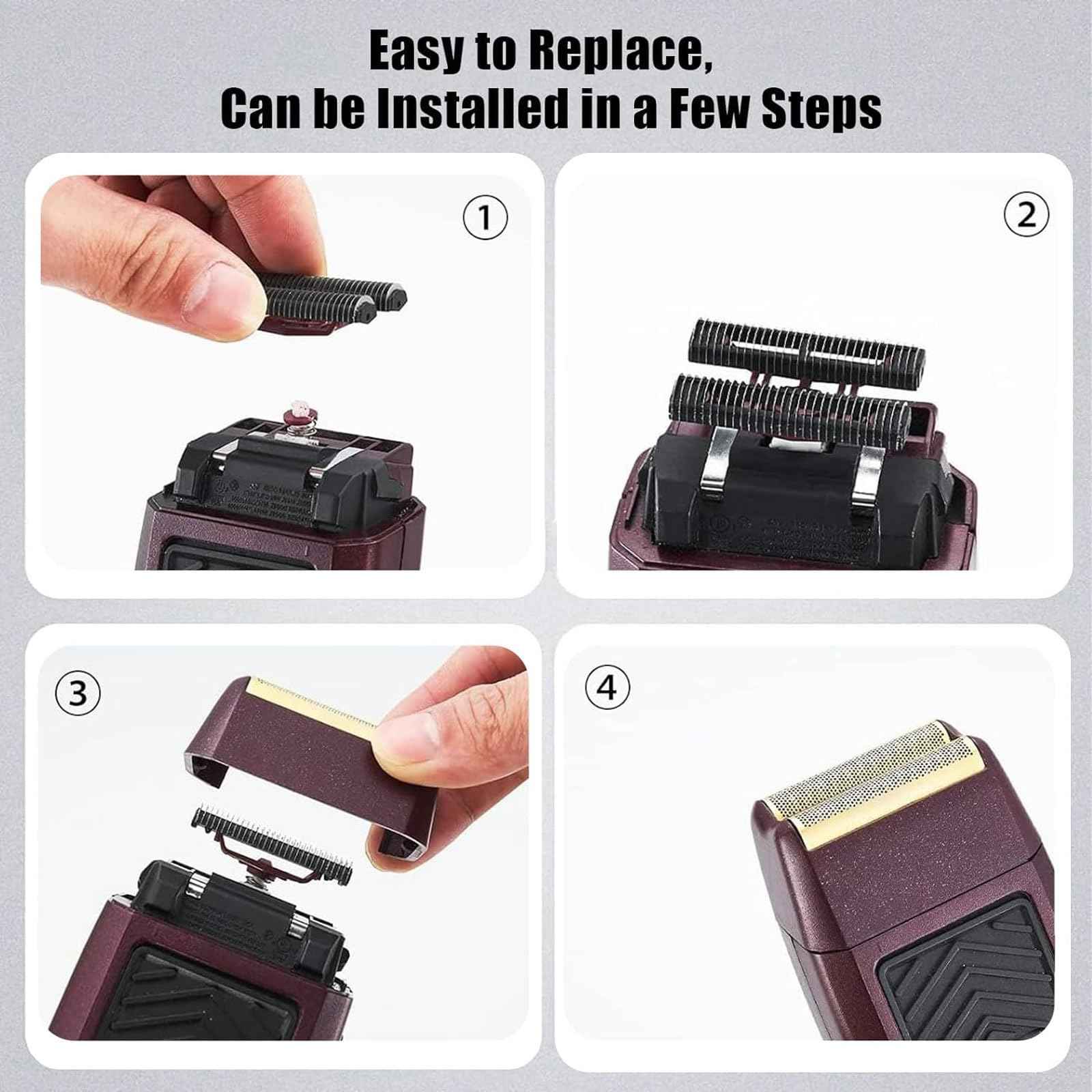 For wahl Shaver Foil Replacement, Compatible with wahl Shaver Super Close Replacement Foil Head for Shaver 07031-100, 07043 (Black 1PACK)