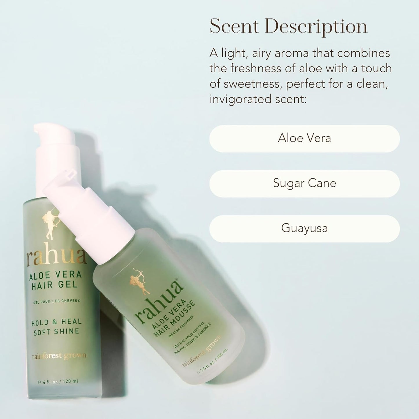 Rahua Aloe Vera Hair Mousse - Volumizing Foam for Flexible Hold & Shine | Natural Styling for All Hair Types - 6.4 fl oz