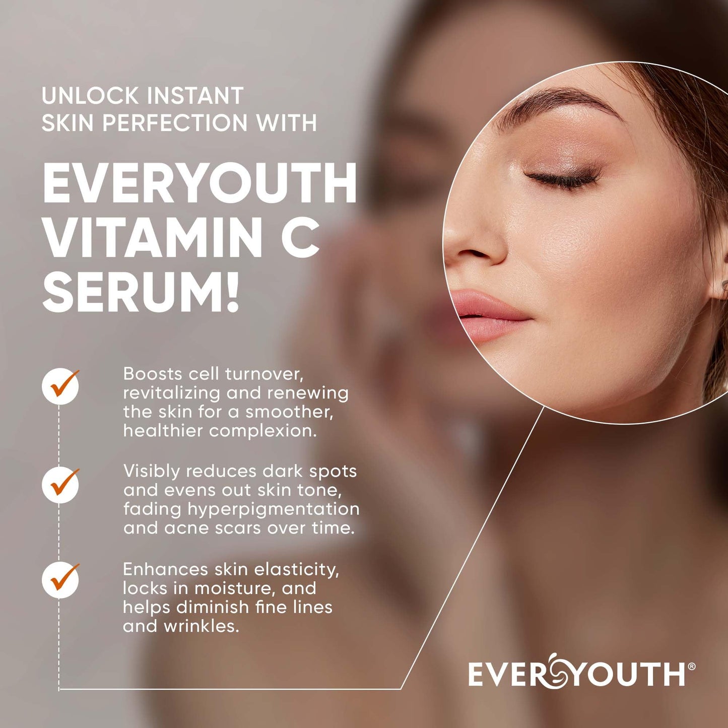 Vitamin C Serum for Face, Stem Cells, Niacinamide, Hyaluronic Acid & Vitamin E - Anti-Aging Retinol Facial Serum with Glycolic Acid & Retinal for Brightening, Hydrating & Firming Skin - Made in USA