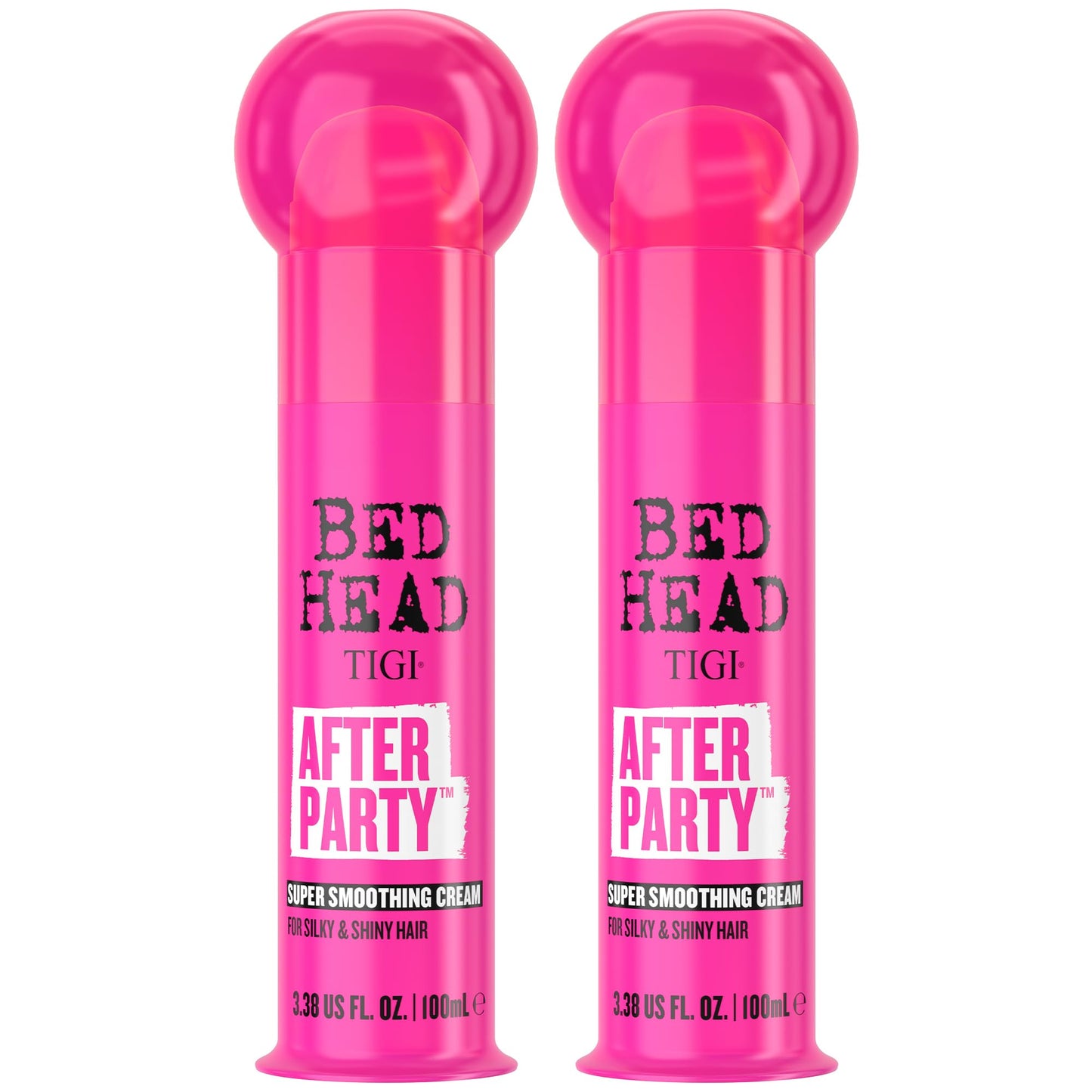TIGI Bed Head After Party Smoothing Cream 2-Pack – Ultimate Frizz Control Hair Care Products for Smooth, Shiny Hair, Summer Fruit Medley Scent, 3.38 Oz Ea