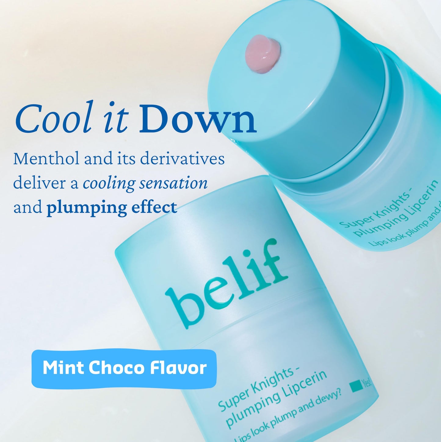belif Super Knights Lipcerin - Plumping Lip Butter Balm with Hyaluronic Acid & Vitamin C | Hydrating Korean Lip Care for Teens & Women | Glossy Lip Balm | Small Gift