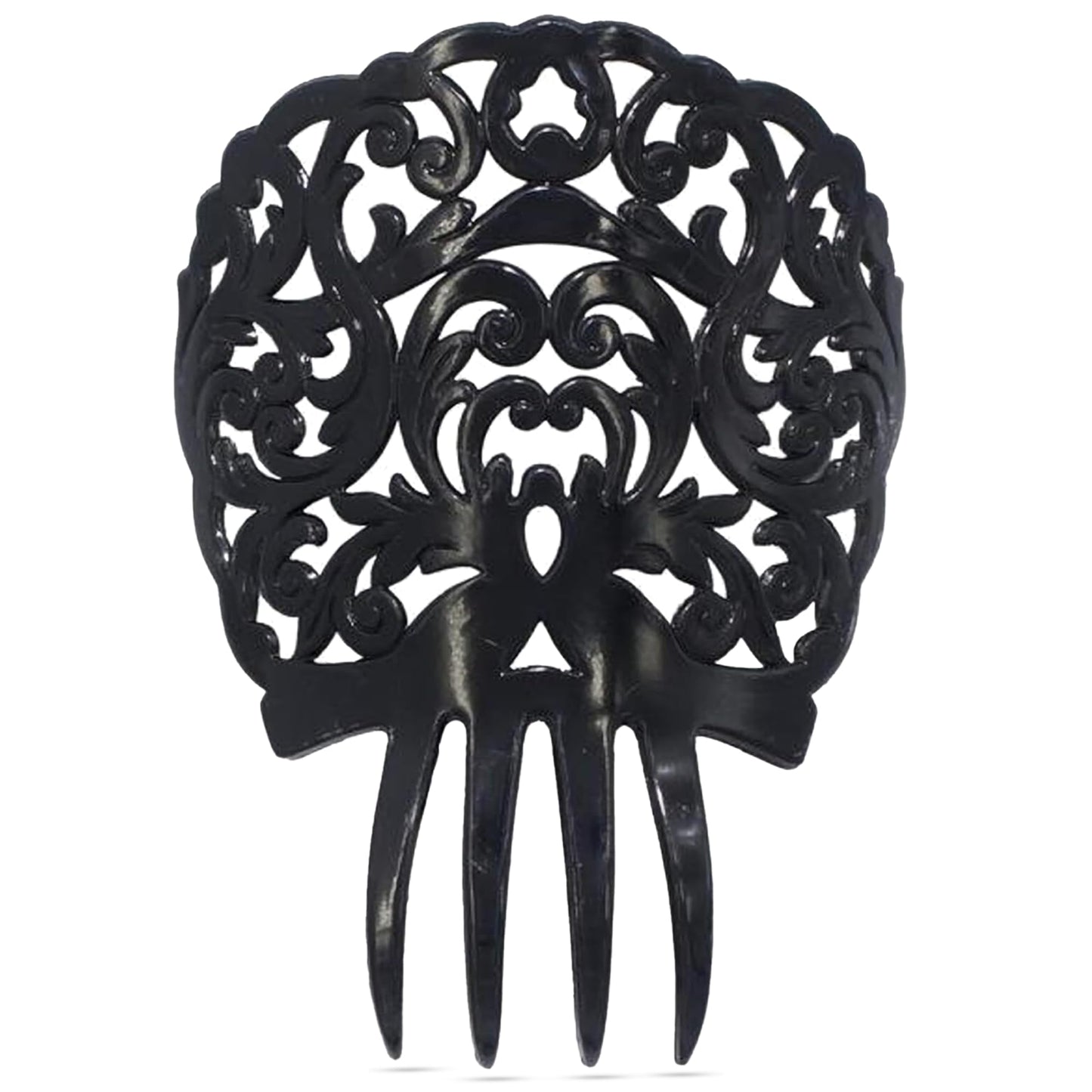 Spanish Hair Comb for Women – Traditional Flamenco Peineta Española for Girls – Ornamental Black Accessory from Spain – Flamenco Hair Combs – Spanish Combs – Mantilla Comb Model I by Ole Ole Flamenco