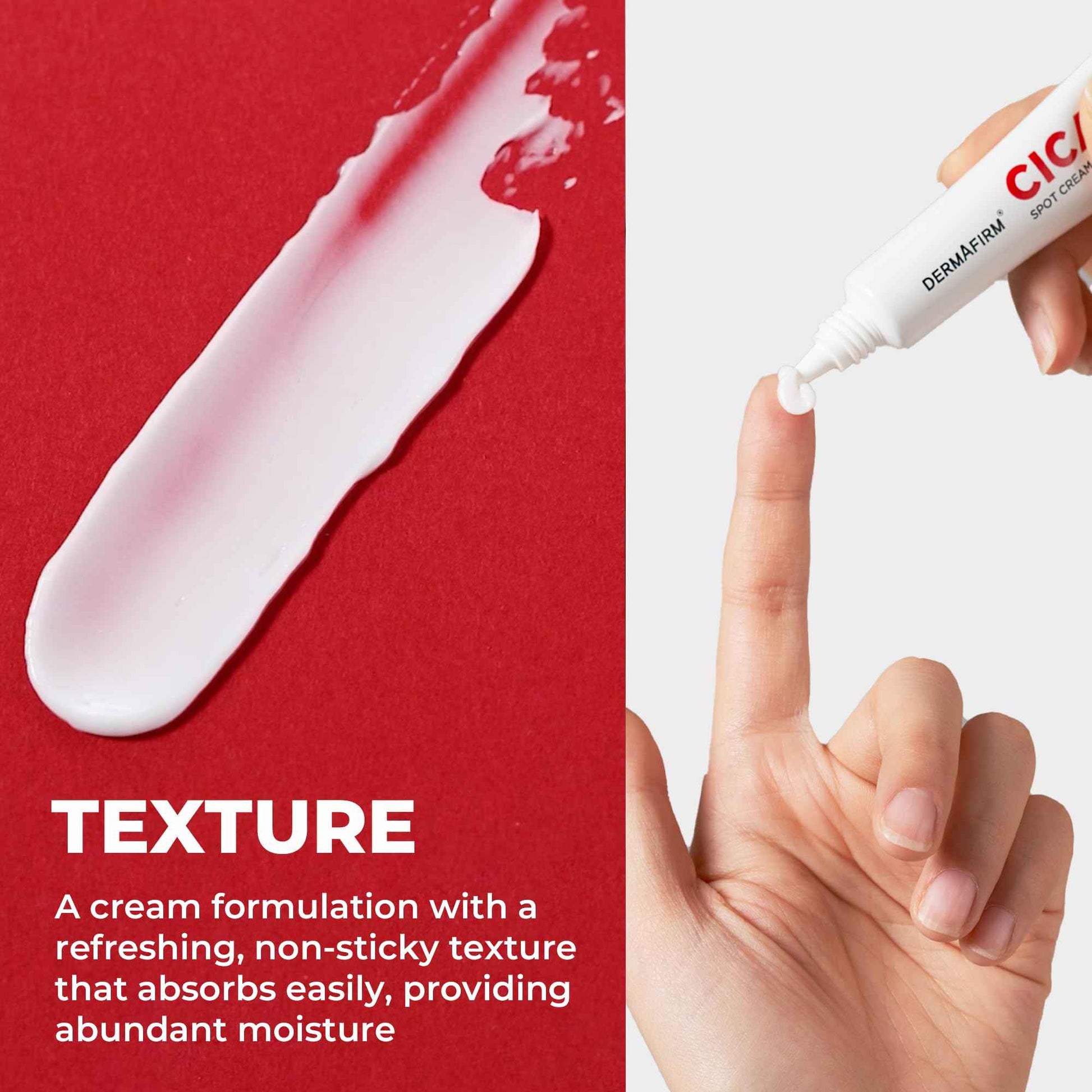 DERMAFIRM Cica AC Spot Cream - Centella Asiatica Hydrating Cream for Face - Age Defying Korean Beauty Acne Care Niacinamide Zit Face Moisturizer for Dry Sensitive Skin 0.53 oz