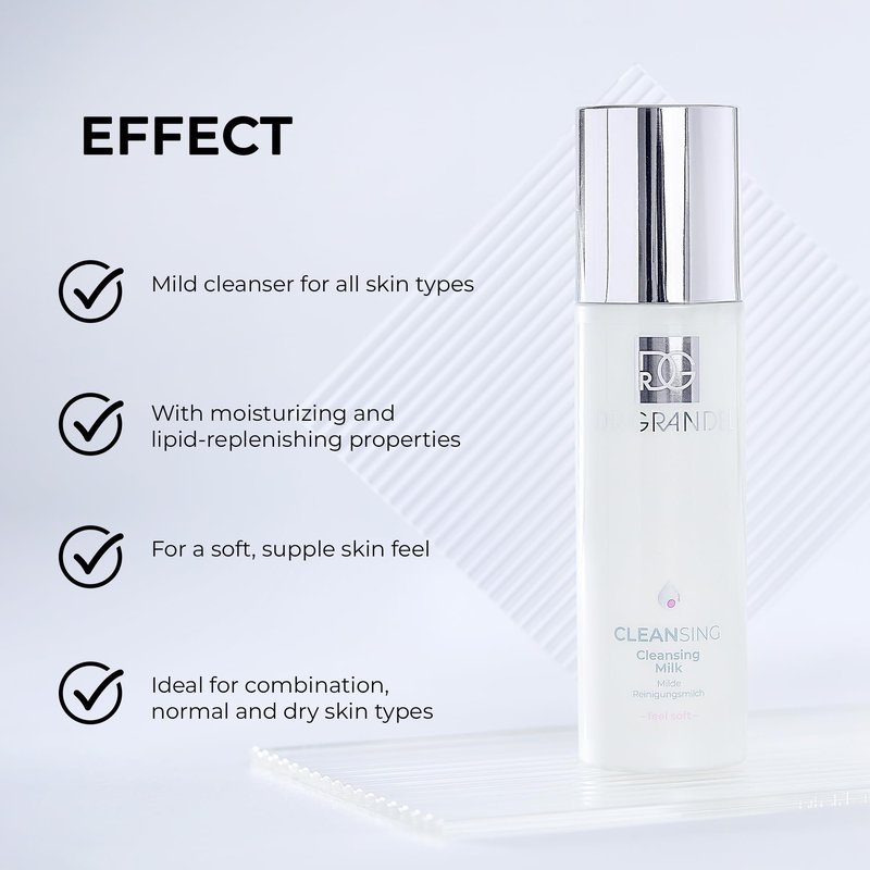 DR. GRANDEL Cleansing Milk – Mild cleansing milk for the face, neck, and décolleté, with Panthenol and Jojoba Oil, moisture-retaining, light and creamy texture
